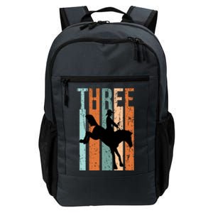 3rd Birthday Retro Rodeo Horse Lovers Cow Rider Gift Daily Commute Backpack