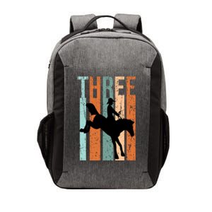 3rd Birthday Retro Rodeo Horse Lovers Cow Rider Gift Vector Backpack