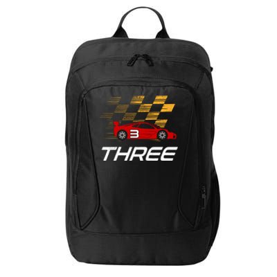 3rd Birthday Race Car Gift I Three Years Old Boy City Backpack