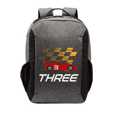 3rd Birthday Race Car Gift I Three Years Old Boy Vector Backpack