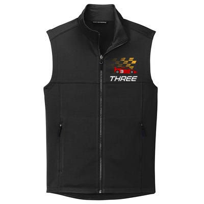 3rd Birthday Race Car Gift I Three Years Old Boy Collective Smooth Fleece Vest