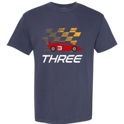 3rd Birthday Race Car Gift I Three Years Old Boy Garment-Dyed Heavyweight T-Shirt