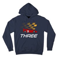 3rd Birthday Race Car Gift I Three Years Old Boy Hoodie