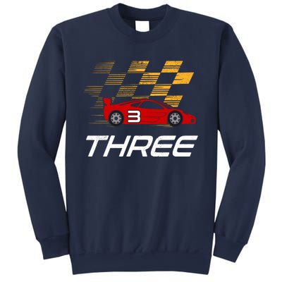 3rd Birthday Race Car Gift I Three Years Old Boy Sweatshirt