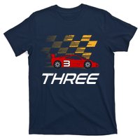 3rd Birthday Race Car Gift I Three Years Old Boy T-Shirt