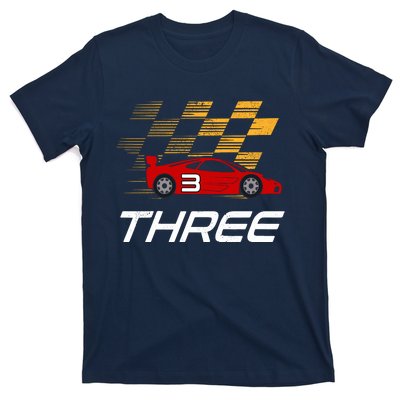 3rd Birthday Race Car Gift I Three Years Old Boy T-Shirt