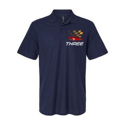 3rd Birthday Race Car Gift I Three Years Old Boy Softstyle Adult Sport Polo