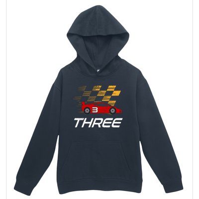 3rd Birthday Race Car Gift I Three Years Old Boy Urban Pullover Hoodie