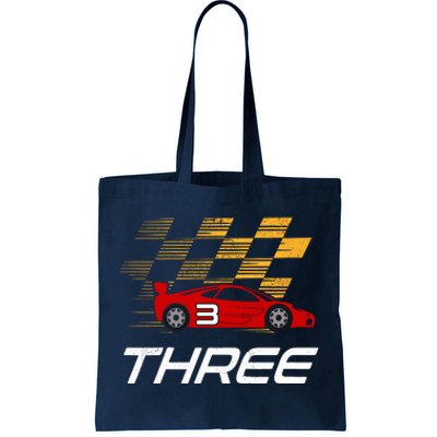 3rd Birthday Race Car Gift I Three Years Old Boy Tote Bag