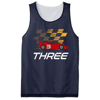 3rd Birthday Race Car Gift I Three Years Old Boy Mesh Reversible Basketball Jersey Tank