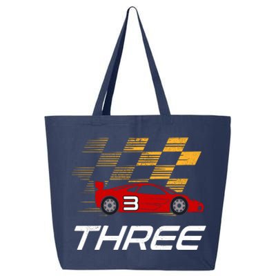 3rd Birthday Race Car Gift I Three Years Old Boy 25L Jumbo Tote