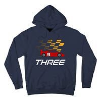 3rd Birthday Race Car Gift I Three Years Old Boy Tall Hoodie