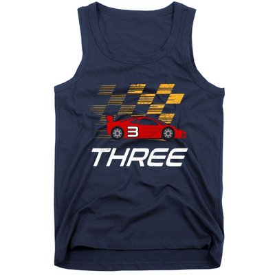 3rd Birthday Race Car Gift I Three Years Old Boy Tank Top