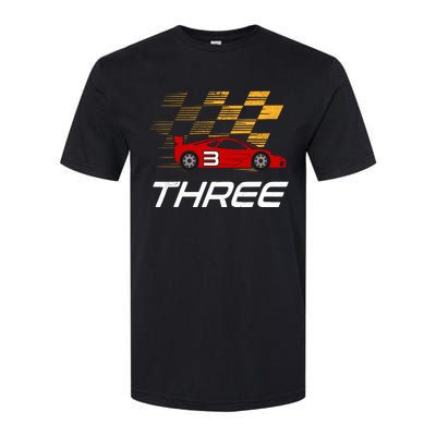 3rd Birthday Race Car Gift I Three Years Old Boy Softstyle CVC T-Shirt