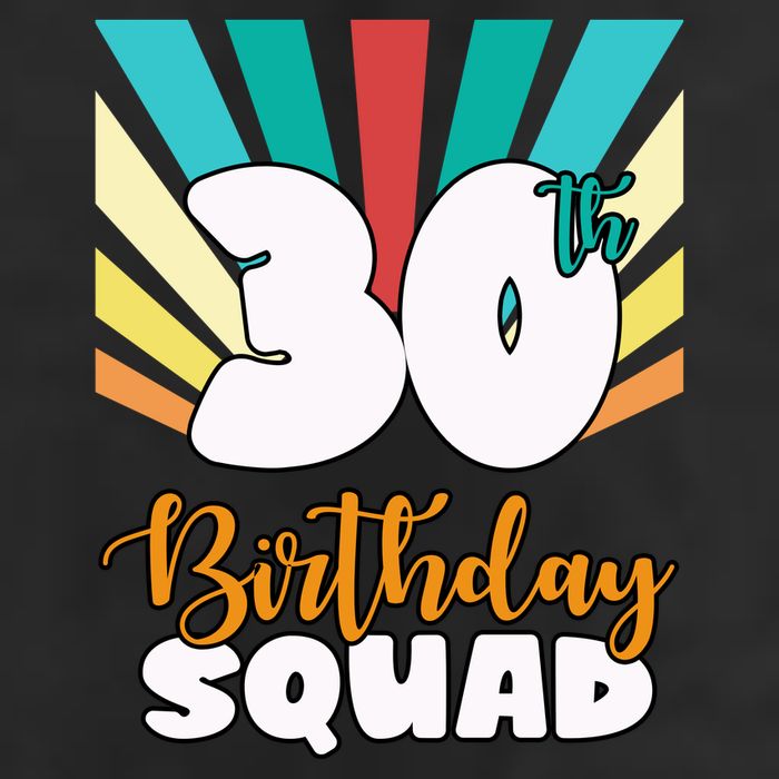 30th Birthday Squad 30 Years Old 7 Panel Mesh Trucker Snapback Hat