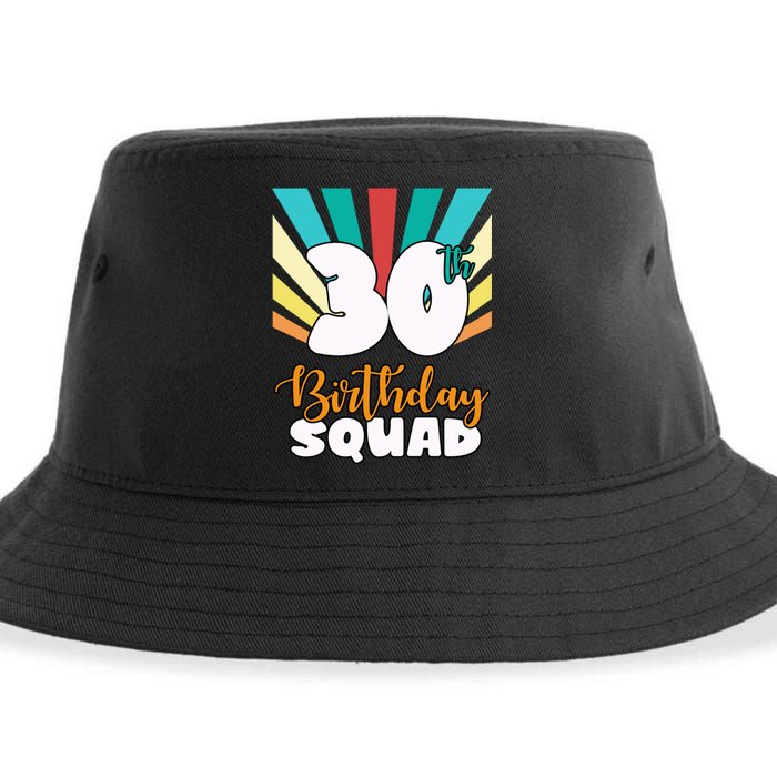 30th Birthday Squad 30 Years Old Sustainable Bucket Hat