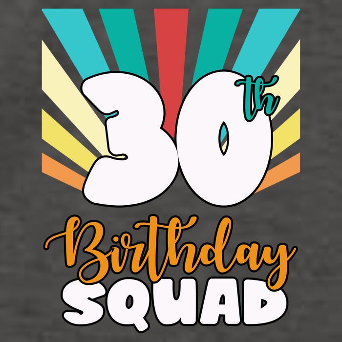 30th Birthday Squad 30 Years Old Vector Backpack