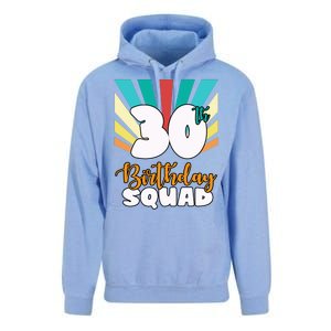 30th Birthday Squad 30 Years Old Unisex Surf Hoodie