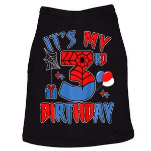 3rd Birthday Spider Web Theme Party Three 3 Year Bday Doggie Tank