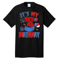 3rd Birthday Spider Web Theme Party Three 3 Year Bday Tall T-Shirt