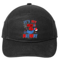 3rd Birthday Spider Web Theme Party Three 3 Year Bday 7-Panel Snapback Hat