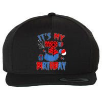 3rd Birthday Spider Web Theme Party Three 3 Year Bday Wool Snapback Cap