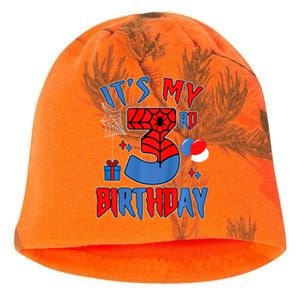 3rd Birthday Spider Web Theme Party Three 3 Year Bday Kati - Camo Knit Beanie