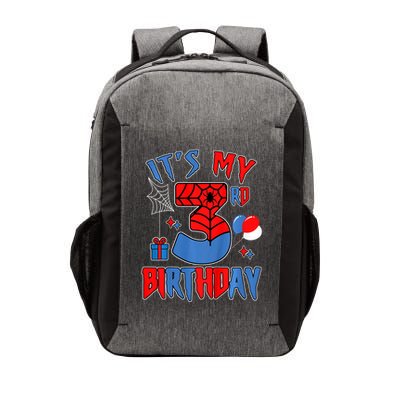 3rd Birthday Spider Web Theme Party Three 3 Year Bday Vector Backpack