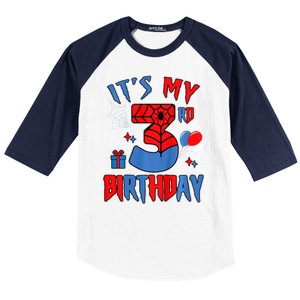 3rd Birthday Spider Web Theme Party Three 3 Year Bday Baseball Sleeve Shirt