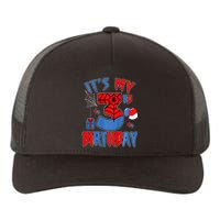 3rd Birthday Spider Web Theme Party Three 3 Year Bday Yupoong Adult 5-Panel Trucker Hat