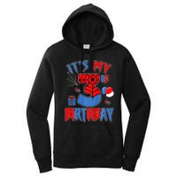 3rd Birthday Spider Web Theme Party Three 3 Year Bday Women's Pullover Hoodie