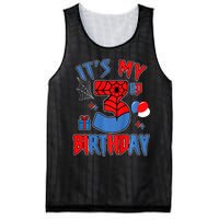 3rd Birthday Spider Web Theme Party Three 3 Year Bday Mesh Reversible Basketball Jersey Tank