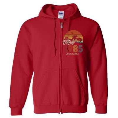 38th Birthday Vintage Limited Edition 1985 Full Zip Hoodie