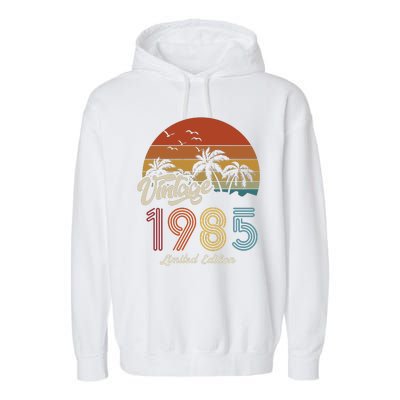 38th Birthday Vintage Limited Edition 1985 Garment-Dyed Fleece Hoodie