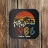 37th Birthday Vintage Limited Edition 1986 Coaster