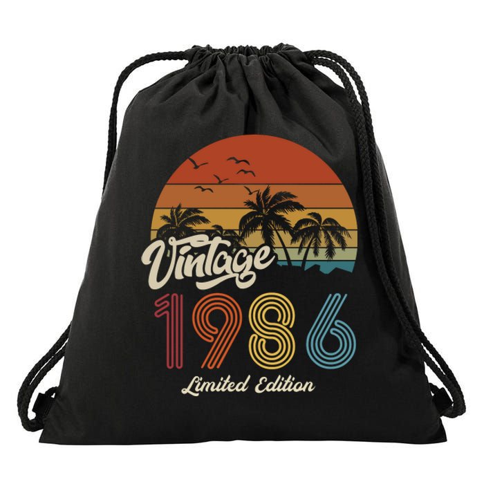 37th Birthday Vintage Limited Edition 1986 Drawstring Bag