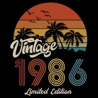 37th Birthday Vintage Limited Edition 1986 Flatbill Hat