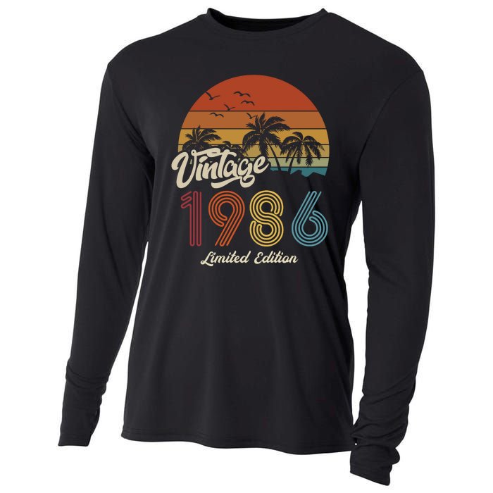 37th Birthday Vintage Limited Edition 1986 Cooling Performance Long Sleeve Crew