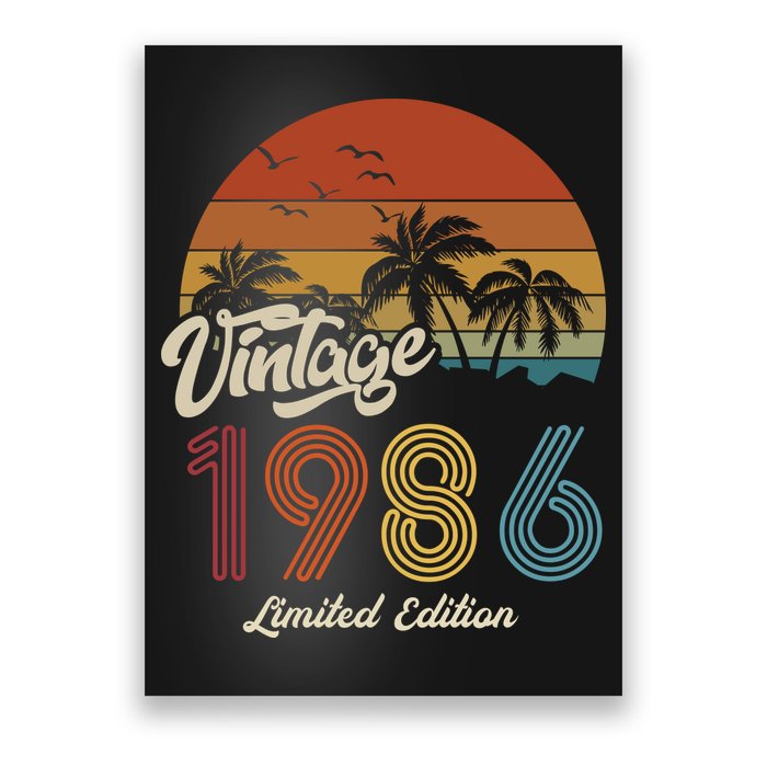 37th Birthday Vintage Limited Edition 1986 Poster