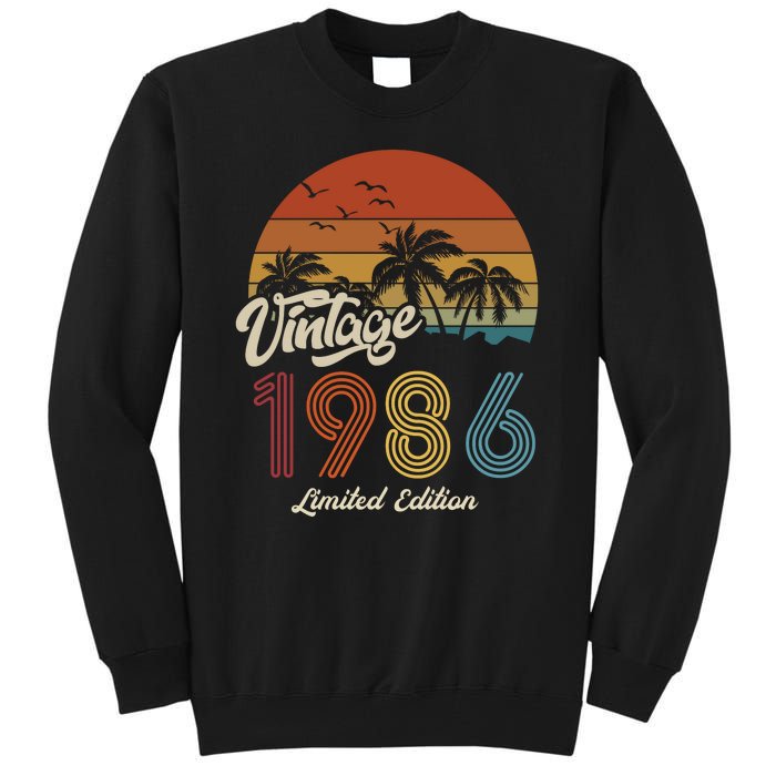 37th Birthday Vintage Limited Edition 1986 Tall Sweatshirt