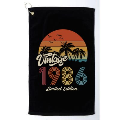 37th Birthday Vintage Limited Edition 1986 Platinum Collection Golf Towel