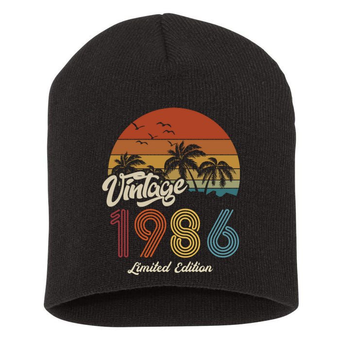 37th Birthday Vintage Limited Edition 1986 Short Acrylic Beanie