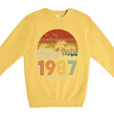 36th Birthday Vintage Limited Edition 1987 Premium Crewneck Sweatshirt