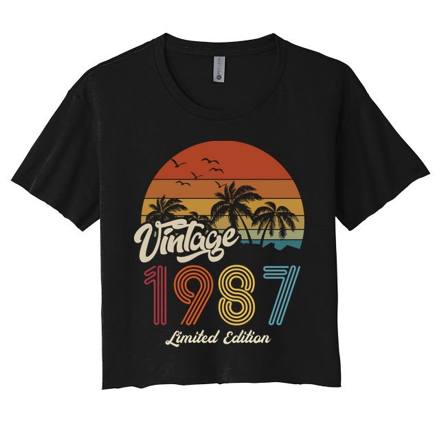 36th Birthday Vintage Limited Edition 1987 Crop Top