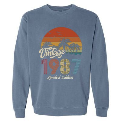 36th Birthday Vintage Limited Edition 1987 Garment-Dyed Sweatshirt