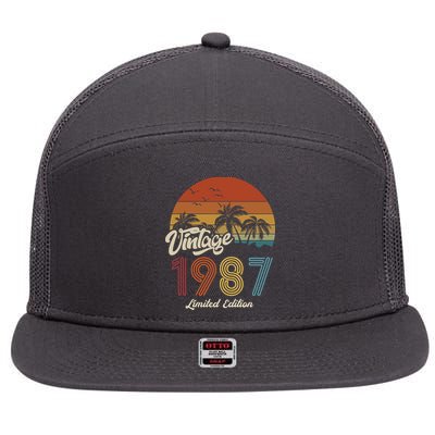 36th Birthday Vintage Limited Edition 1987 7 Panel Mesh Trucker Snapback Hat