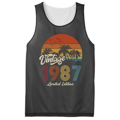 36th Birthday Vintage Limited Edition 1987 Mesh Reversible Basketball Jersey Tank