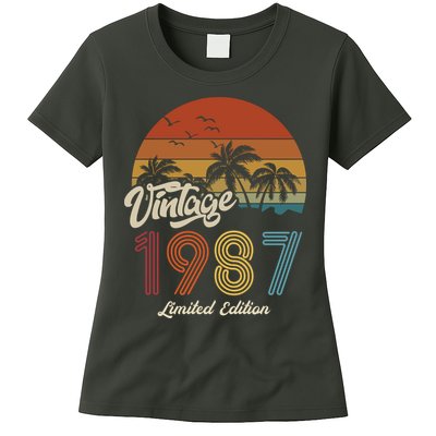 36th Birthday Vintage Limited Edition 1987 Womens T-Shirt