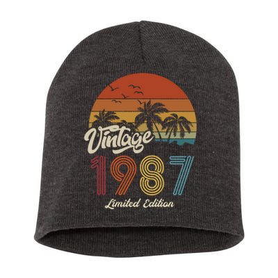 36th Birthday Vintage Limited Edition 1987 Short Acrylic Beanie