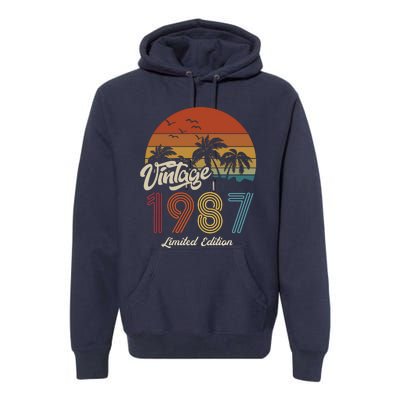 36th Birthday Vintage Limited Edition 1987 Premium Hoodie